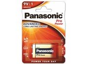 Baterie Panasonic PRO POWER 9V, 6LR61, A1604, 6LF22, 6F22, 6UM6, MN1604, LR22, blistr 1 ks