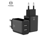 Mcdodo nabjeka 220V, 2x USB, 2.4A, bez kabelu, ern - MDLP004