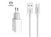 Mcdodo nabjeka 220V, 2x USB, 2.4A, USB C kabel, 1m, bl - MDLP006