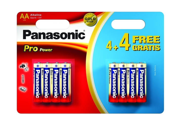 Baterie Panasonic PRO POWER AA, LR6, tužková, 1,5V, blistr 8 ks