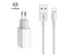 Mcdodo nabjeka 220V, 2x USB, 2.4A, Lightning kabel, 1m, bl